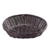 TableCraft 1474 Brown 9" X 6" Oval Woven Plastic Basket - Dozen