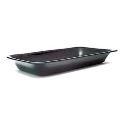 Delfin IRC-1562-10 15" X 6-1/2" Black Acrylic Market Tray Insert