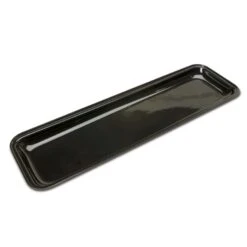 Delfin TRC-206-10 19.5" X 6.5" X 1" Black Rectangular Market Tray