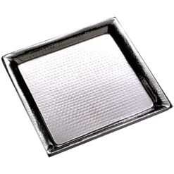 American Metalcraft HMSQ22 22" Square Hammered S/S Tray