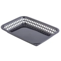 TableCraft 1077BK Grande Black 10-3/4" Platter Basket - Dozen