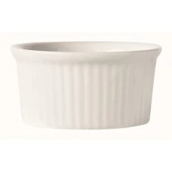 World Tableware RAMF-234-W Bedrock Ovenware Fluted Ramekin - 24 / CS