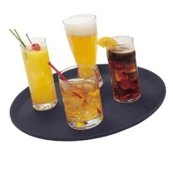 Cambro 1600CT110 Camtread Black 16" Round Tray