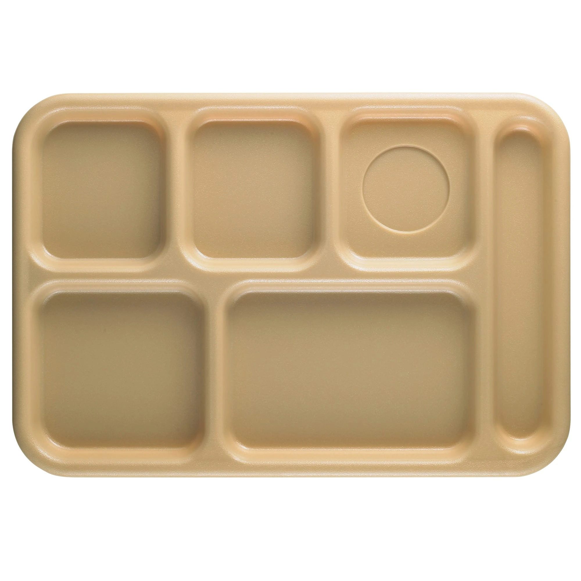 Cambro 10146CW133 Camwear Beige 6-Compartment Serving Tray - 24 / CS 1 Cambro 10146CW133 Camwear Beige 6-Compartment Serving Tray - 24 / CS