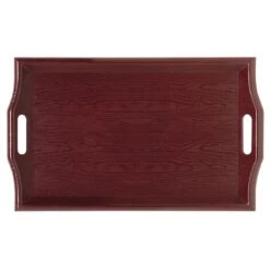 G.E.T. RST-2516-M 25" X 16" Mahogany Room Service Tray