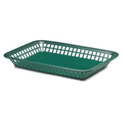 TableCraft 1079FG Grande Green 11.75 X 8.5" Platter Basket - Dozen