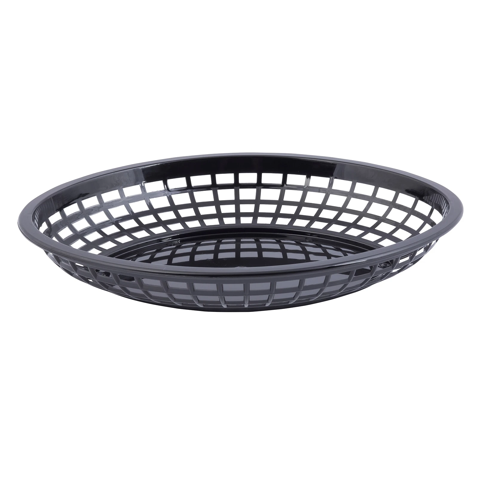 TableCraft 1084BK Black 11-3/4" Jumbo Oval Basket - Dozen 1 TableCraft 1084BK Black 11-3/4" Jumbo Oval Basket - Dozen