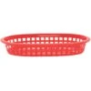 TableCraft 1073R Red 8-1/2" A La Carte Platter Basket - Dozen