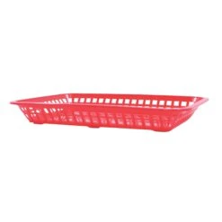 TableCraft 1079R Grande Red 11-3/4" X 8.5" Platter Basket - Dozen