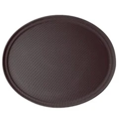 Cambro 2700CT138 Camtread Tavern Tan 22" X 27" Oval Tray