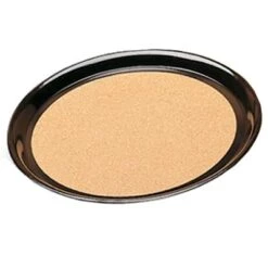 Vollrath 86341 Brown Round Cork-Lined Laminated 16" Serving Tray