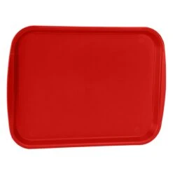 Traex 1216-02 Red Plastic 12 X 16 In. Fast Food Tray - Dozen