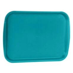 Traex 1014-33 Teal Plastic 10 X 14 Fast Food Tray - 24 / CS