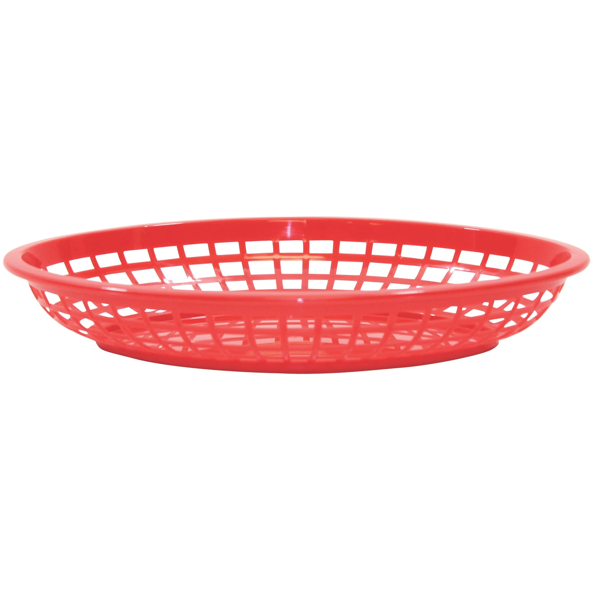 TableCraft 1084R Red 11-3/4" Jumbo Oval Basket - Dozen 1 TableCraft 1084R Red 11-3/4" Jumbo Oval Basket - Dozen