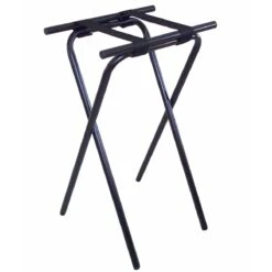 CSL 1053BL 31" H Deluxe Black Tubular Steel Tray Stand