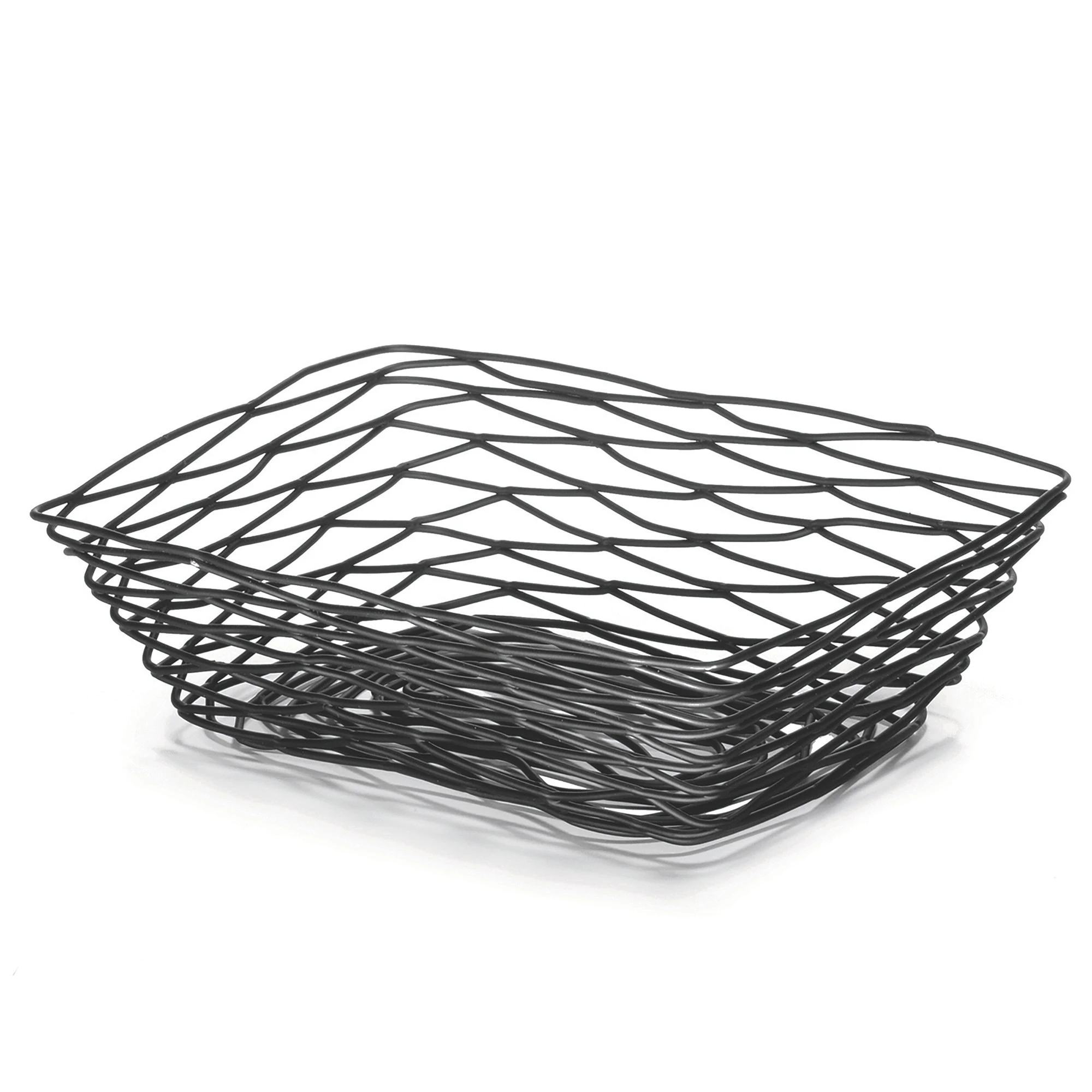 TableCraft BK17212 Artisan Collection Black Metal Rectangular Basket 1 TableCraft BK17212 Artisan Collection Black Metal Rectangular Basket
