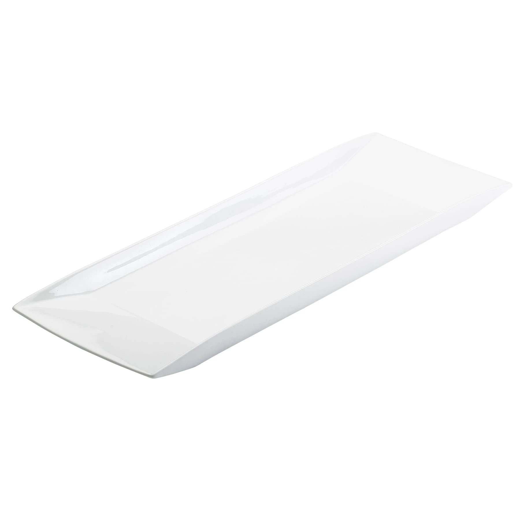 Gourmet Display By Cal-Mil PP152 White Porcelain 23 X 7" Platter 1 Gourmet Display By Cal-Mil PP152 White Porcelain 23 X 7" Platter