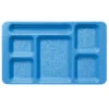 Cambro 1596CW168 Camwear Blue 9 X 15" Tray With 6 Comp. - 24 / CS