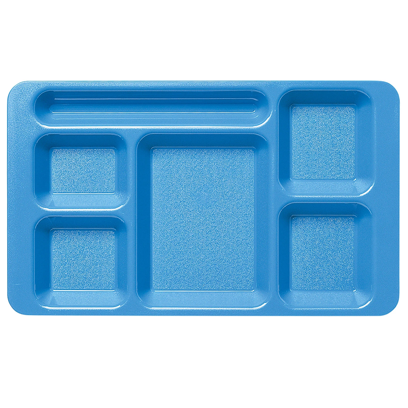 Cambro 1596CW168 Camwear Blue 9 X 15" Tray With 6 Comp. - 24 / CS 1 Cambro 1596CW168 Camwear Blue 9 X 15" Tray With 6 Comp. - 24 / CS