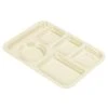 Carlisle P61425 Left-Handed 6-Compartment Tan Tray - 24 / CS