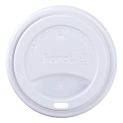 Darling Food Service Traveler White Dome Lid F/ Hot Cups - 1000 / CS