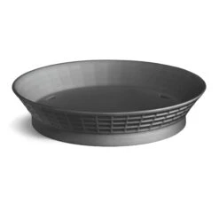 TableCraft 157510BK Black 10-1/2" Platter With Base - 12 / CS