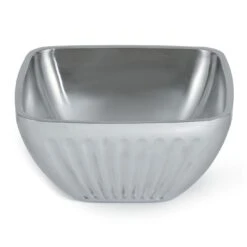 CARLISLE Vollrath 47684 S/S Fluted Square 8.2 Quart Double Wall Serving Bowl