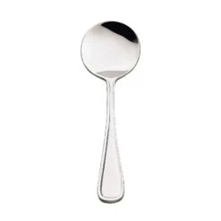 Browne Foodservice 502517 Celine 18/0 S/S 6" Bouillon Spoon - Dozen