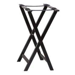 American Metalcraft WTSB40 Black 18" X 38" Wood Tray Stand
