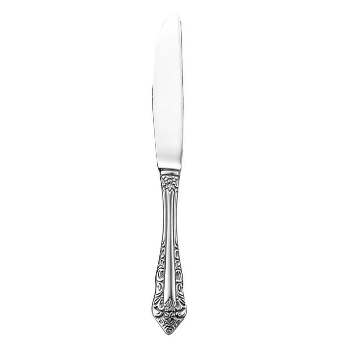 Walco 68451 Classic Baroque 18/10 S/S 9-3/4" Euro Dinner Knife - Dozen 1 Walco 68451 Classic Baroque 18/10 S/S 9-3/4" Euro Dinner Knife - Dozen