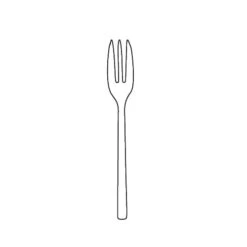 Worthy, Noble & Kent 5369S027 Silhouette S/S 6" Cake Fork - Dozen