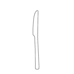 Worthy, Noble & Kent 5369S043 Silhouette 7-1/8" Butter Knife - Dozen
