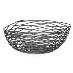 TableCraft BK17310 Artisan Collection Black 10" Square Metal Basket
