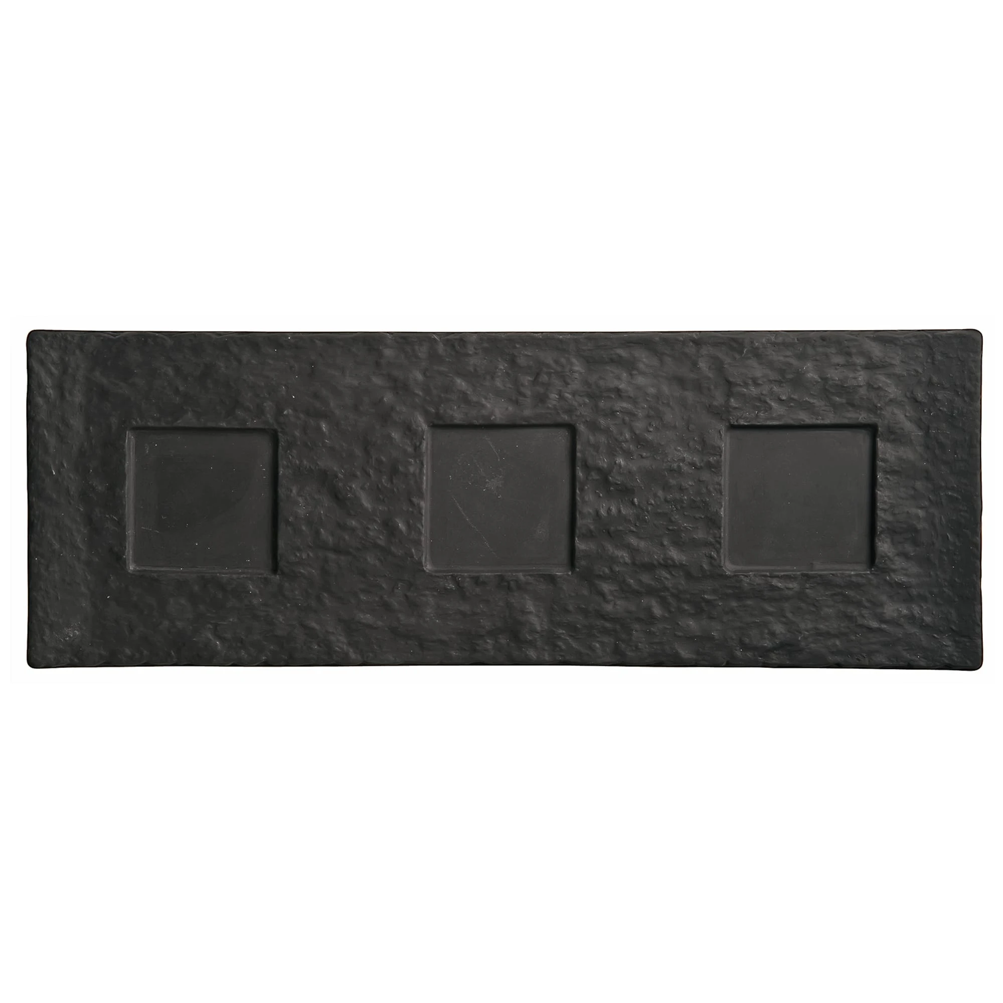 Libbey World® Tableware FS-27 Faux Slate Tray With 3 Wells - 12 / CS 1 Libbey World® Tableware FS-27 Faux Slate Tray With 3 Wells - 12 / CS