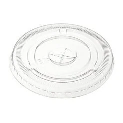 Darling Food Service Flat Plastic Lid With Straw Slot - 1000 / CS
