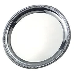 American Metalcraft SST12 S/S 12" Round Royal Touch Serving Tray