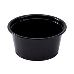 Darling Food Service Black 2 Oz. Polypropylene Portion Cup - 2500 / CS
