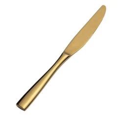 Bon Chef S3011G Manhattan 9" Gold Dinner Knife - Dozen