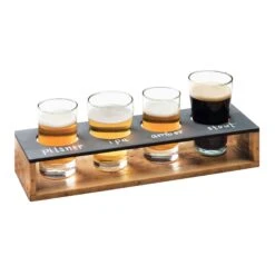 Cal-Mil 3480-99 Madera 4 Cut-Out Wood Taster Caddy