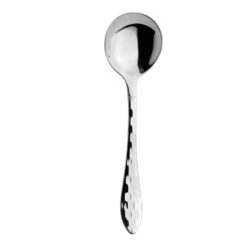 Varick 5714SX002 Crystal Honeycomb 6-3/8" Bouillon/Soup Spoon - Dozen
