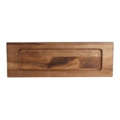 Steelite 6525T186 Wood 13-7/8 X 4-5/8" Long Well Underliner - 12 / CS