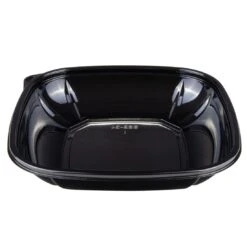 Darling Food Service Black PET 24 Ounce Square Bowl - 300 / CS
