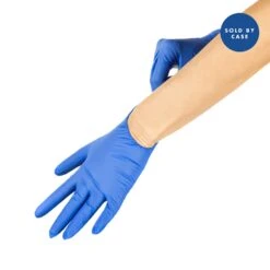 Darling Blue XL Powder Free 3.0 Mil Nitrile Compound Vinyl Gloves - 1000 / CS