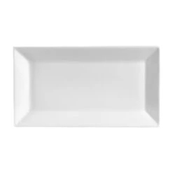 CAC China KSE-34 Kingsquare Super White 8.5" X 4.5" Platter - 24 / CS