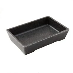 American Metalcraft GGB96 Black Speckled 25.5 Oz. Rectangle Bowl