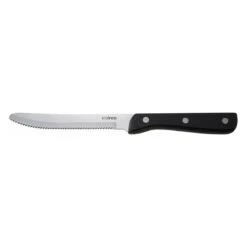 Winco K-80P Jumbo 5" Blade Round Tip Steak Knife - Dozen