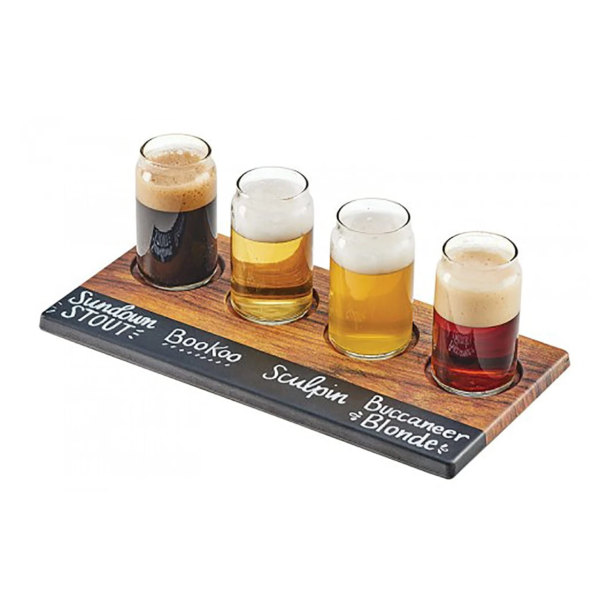 Cal-Mil 3570-47M Hickory 12" X 6" X 1/4" Beer Taster Board 1 Cal-Mil 3570-47M Hickory 12" X 6" X 1/4" Beer Taster Board
