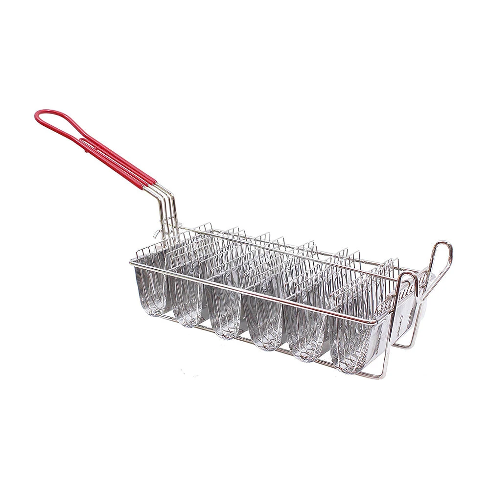TableCraft TB60 Nickel Plated Steel 6-Shell Taco Basket 1 TableCraft TB60 Nickel Plated Steel 6-Shell Taco Basket