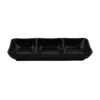 G.E.T. SD-7600-BK Nara Black 3-Compartment Dish - Dozen