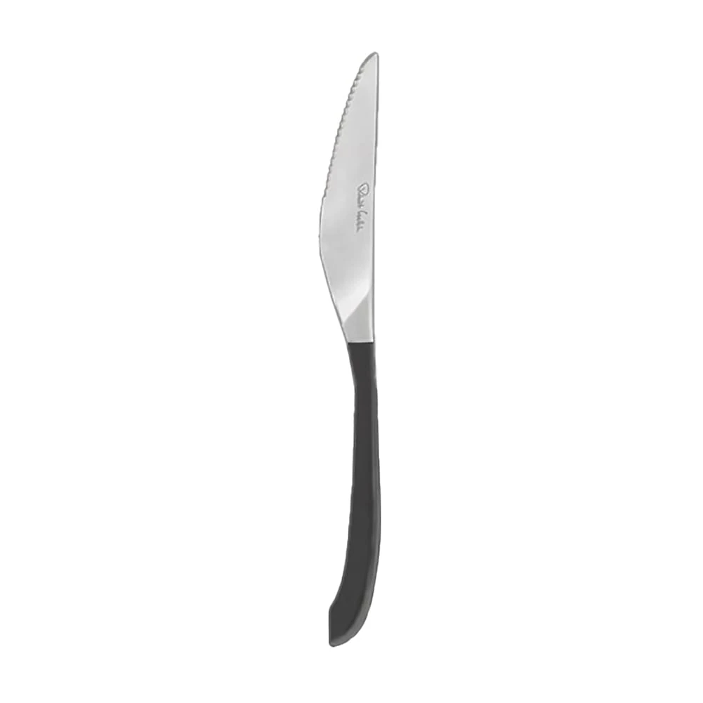 Steelite 6023SX056 Contour Noir 9-5/8" Steak Knife - Dozen 1 Steelite 6023SX056 Contour Noir 9-5/8" Steak Knife - Dozen